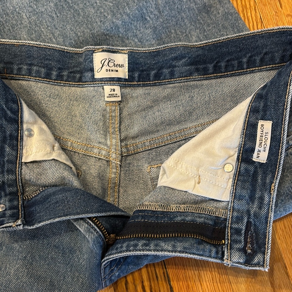 J.Crew Slouchy Boyfriend Jean in Simsberry Wash